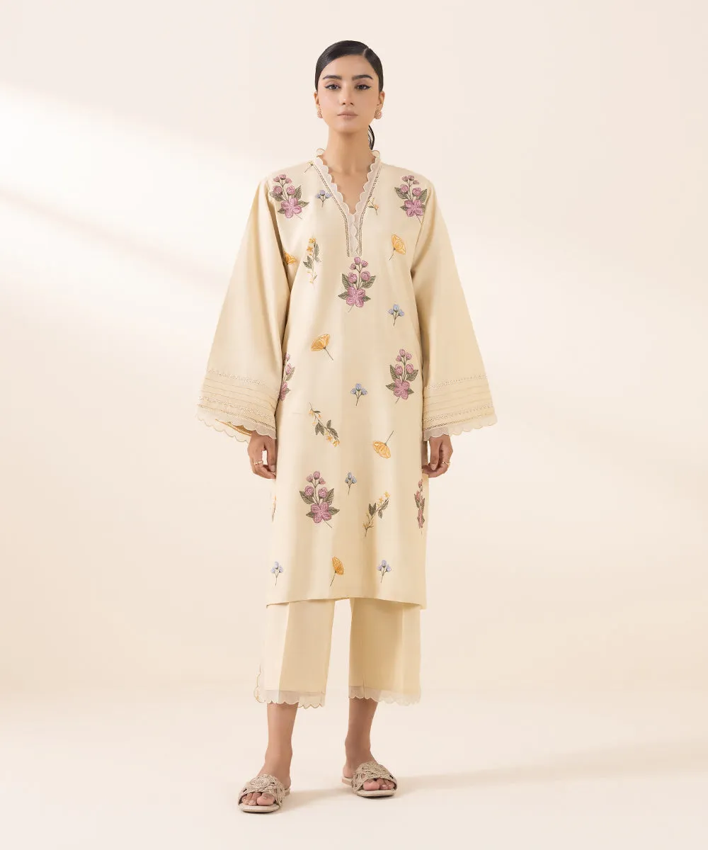 2 Piece - Embroidered Arabic Lawn Suit