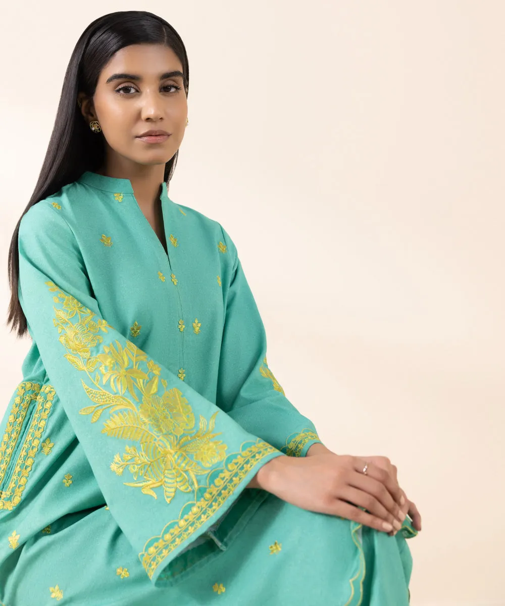 2 Piece - Embroidered Karandi Suit