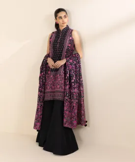 3 Piece - Printed Light Khaddar Suit