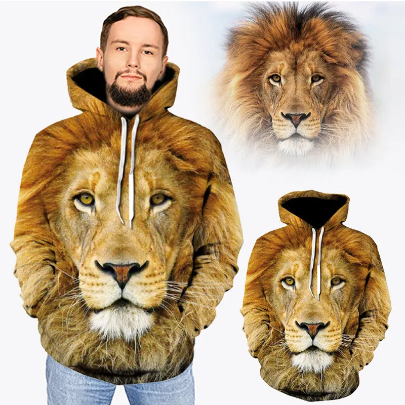 3D Lion Hoodie