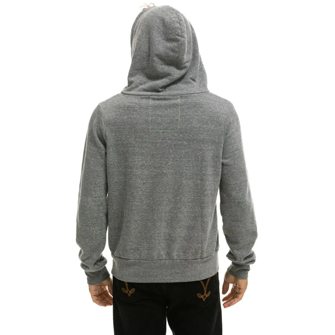 5 Stripe Zip Hoodie (Heather Grey)