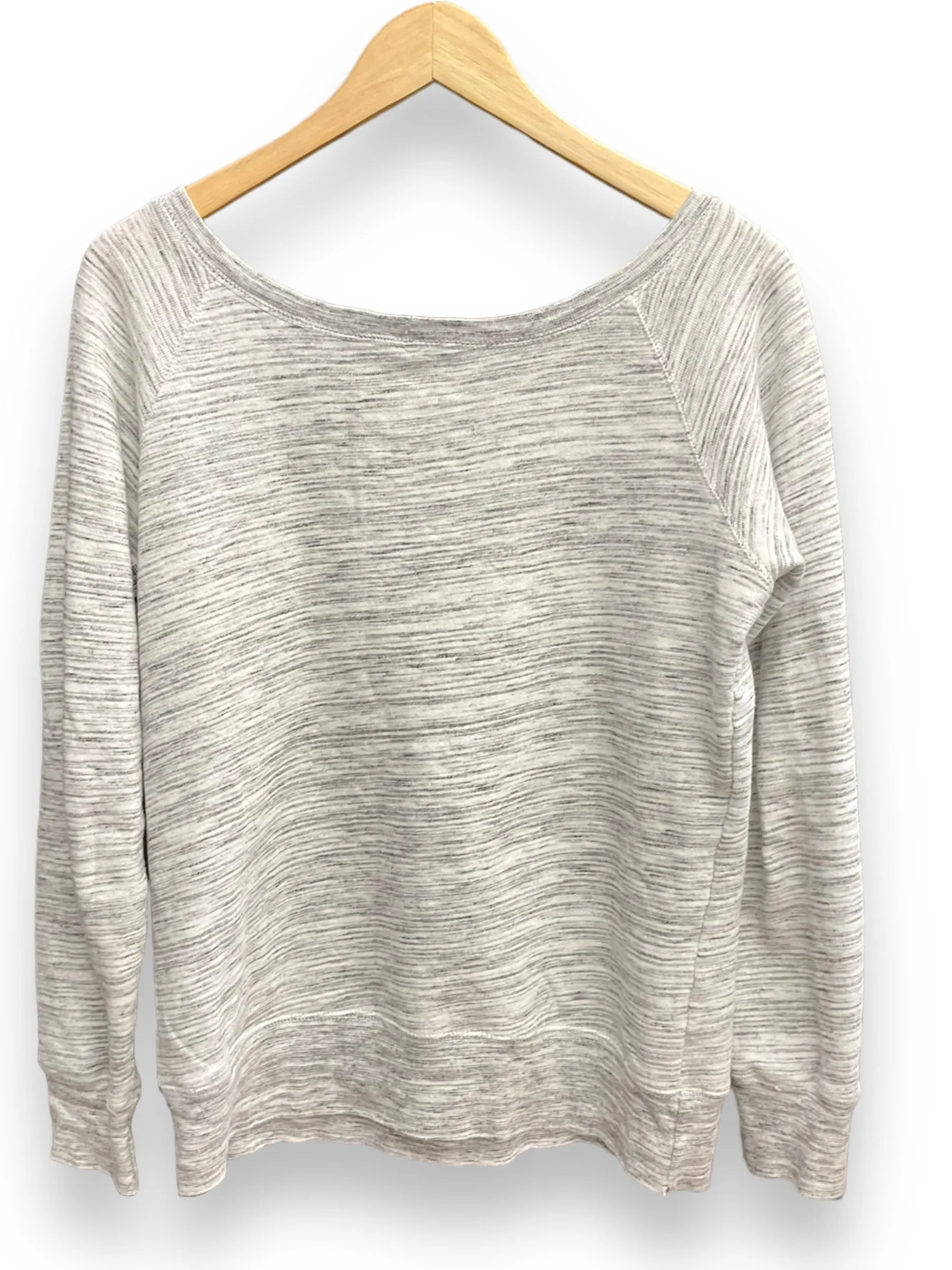 Athletic Top Long Sleeve Crewneck By Clothes Mentor In Grey, Size: M