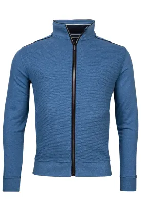 Baileys Interlock Blue Full Zip Cardigan Blue