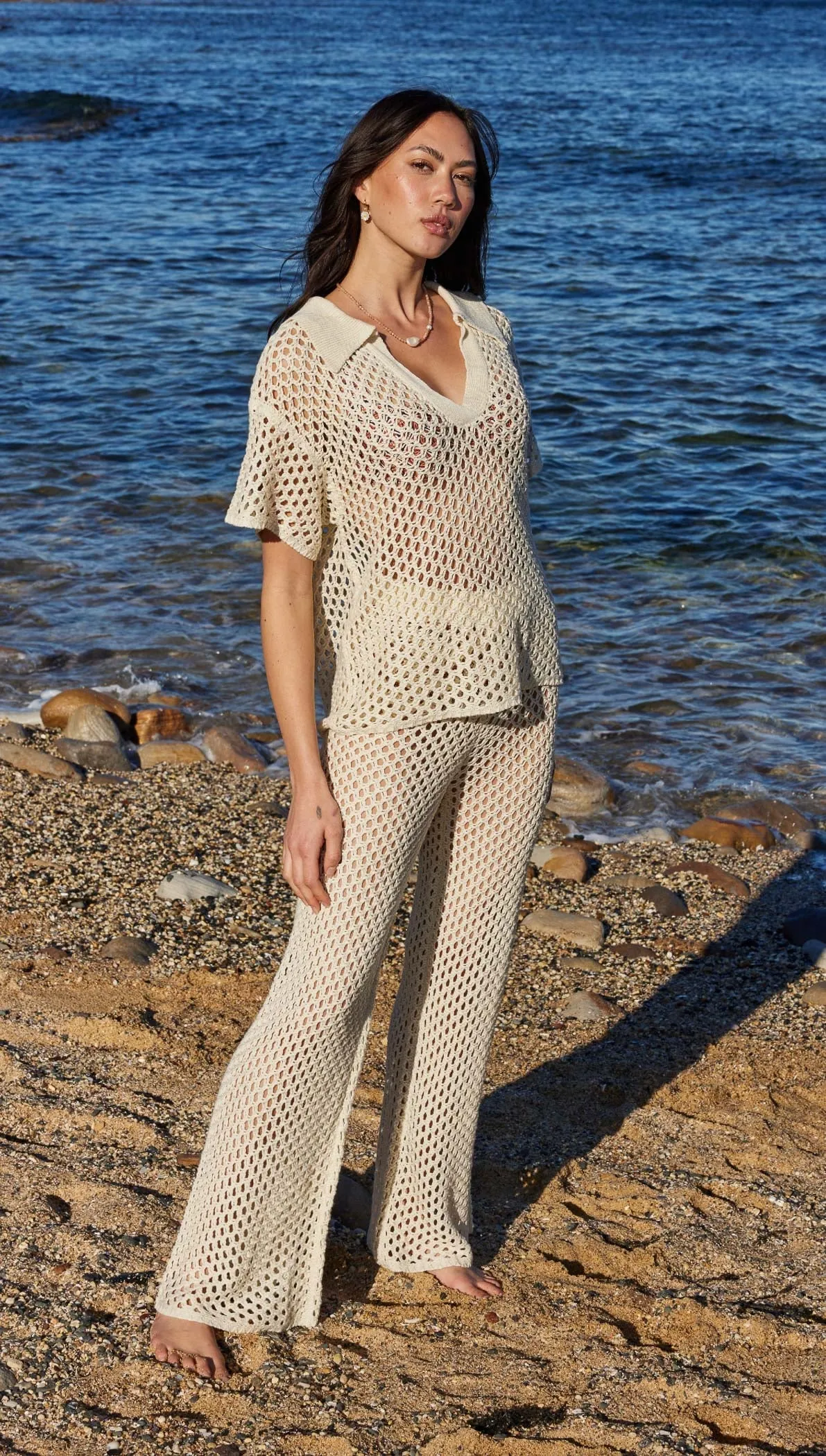 Balmy Crochet Knit Top