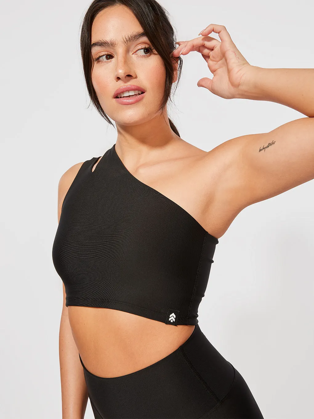 BARRY'S BLACK ONE SHOULDER BRA