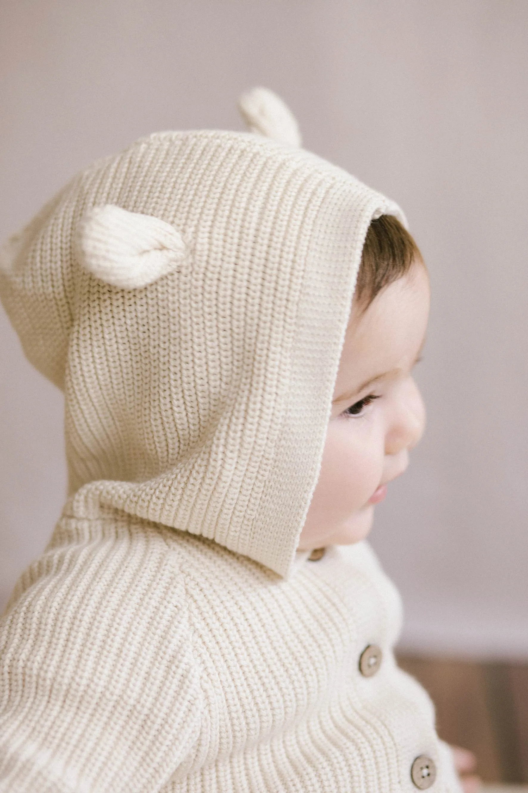 Bear Knit Onepiece - Soft Clay