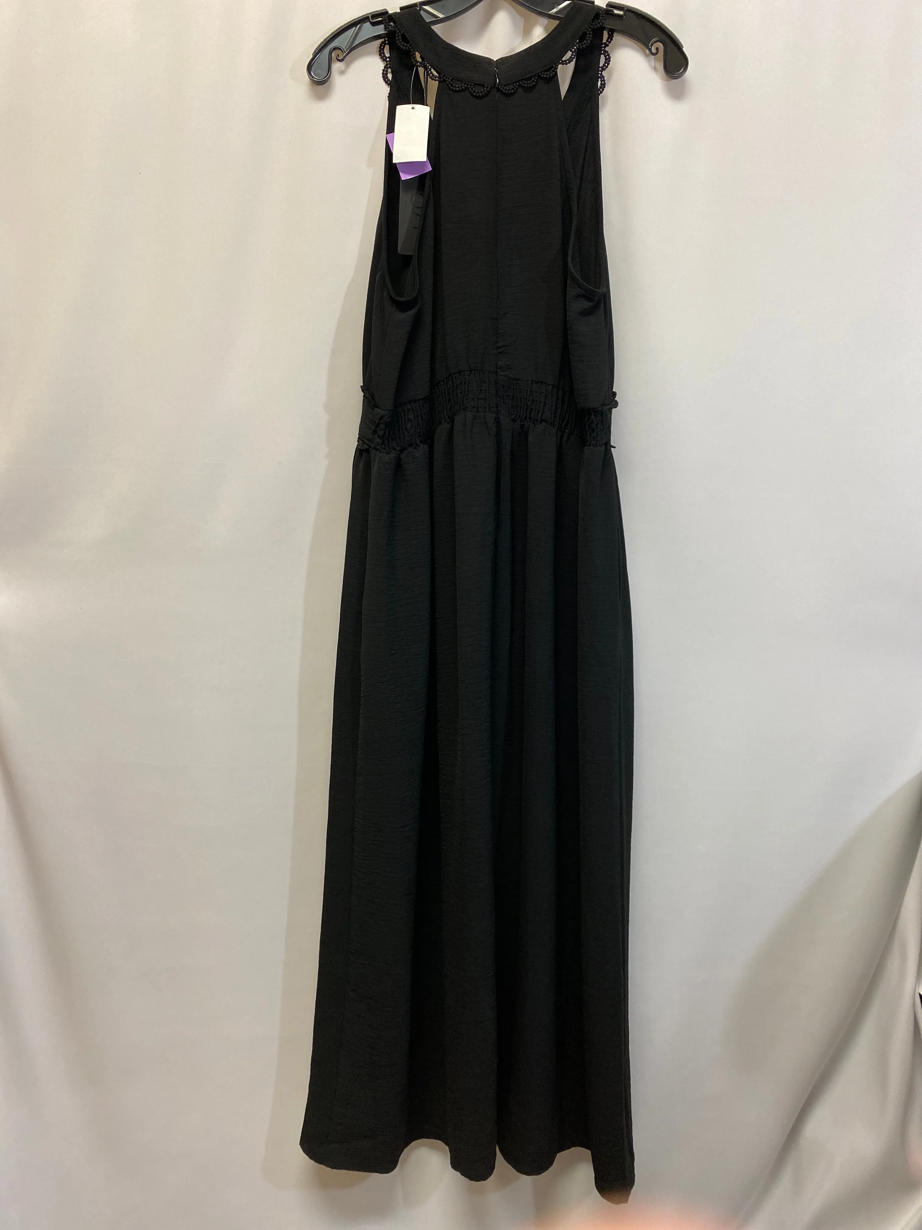 Black Dress Casual Maxi Clothes Mentor, Size M