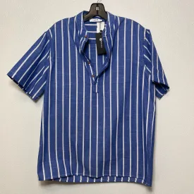 Blue Top Short Sleeve Clothes Mentor, Size M