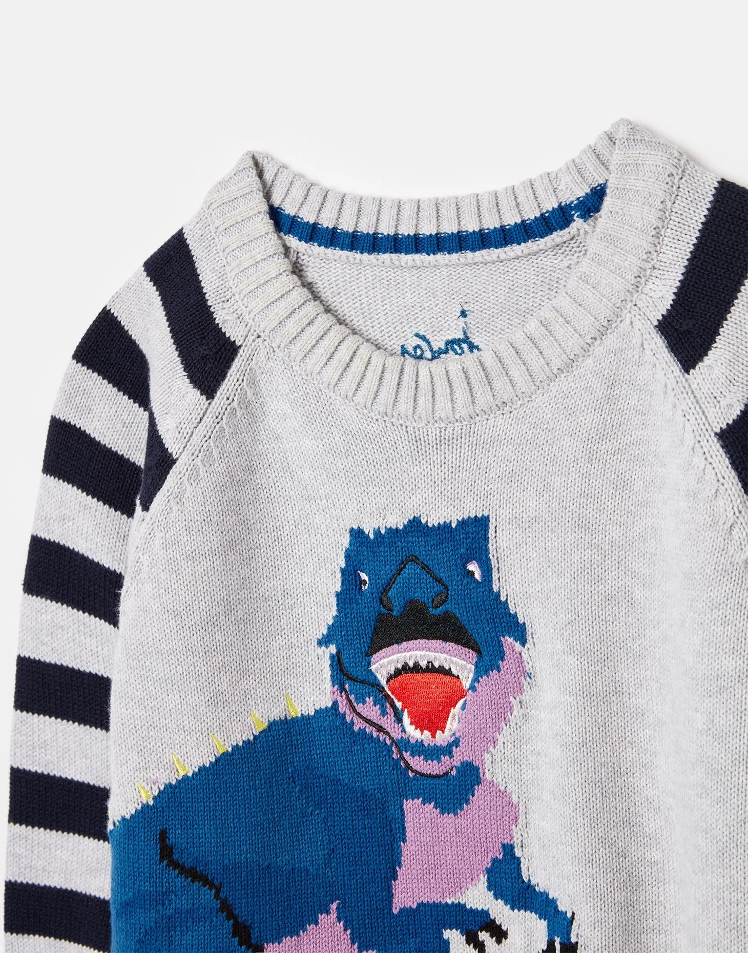 Burford Motif Crew Neck Knit Sweater | Joules