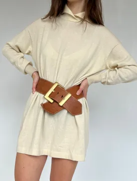 Camel Asymmetric Wide Belt (M)