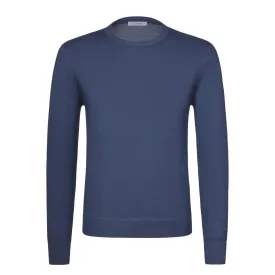 Cashmere and Silk Crew-Neck Sweater in  Royal Blue