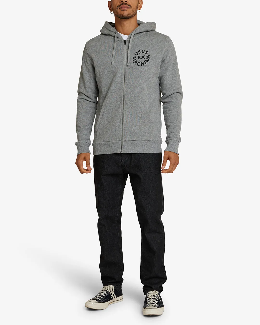 Circle Logo Hoodie - Grey Marle