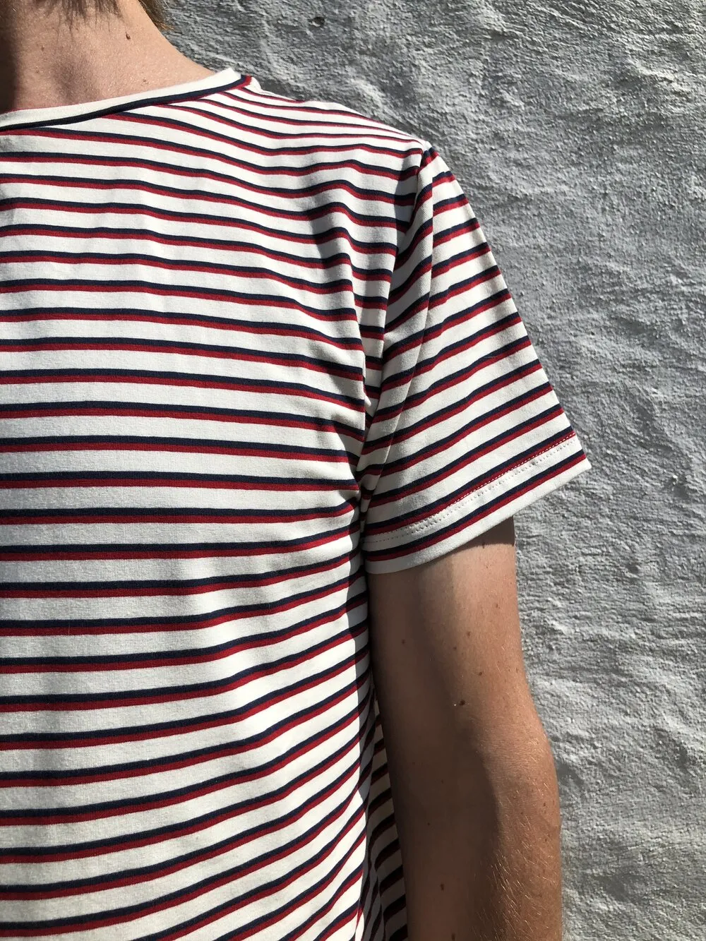 {Clearance Stock} Organic Double wide stripe Tee