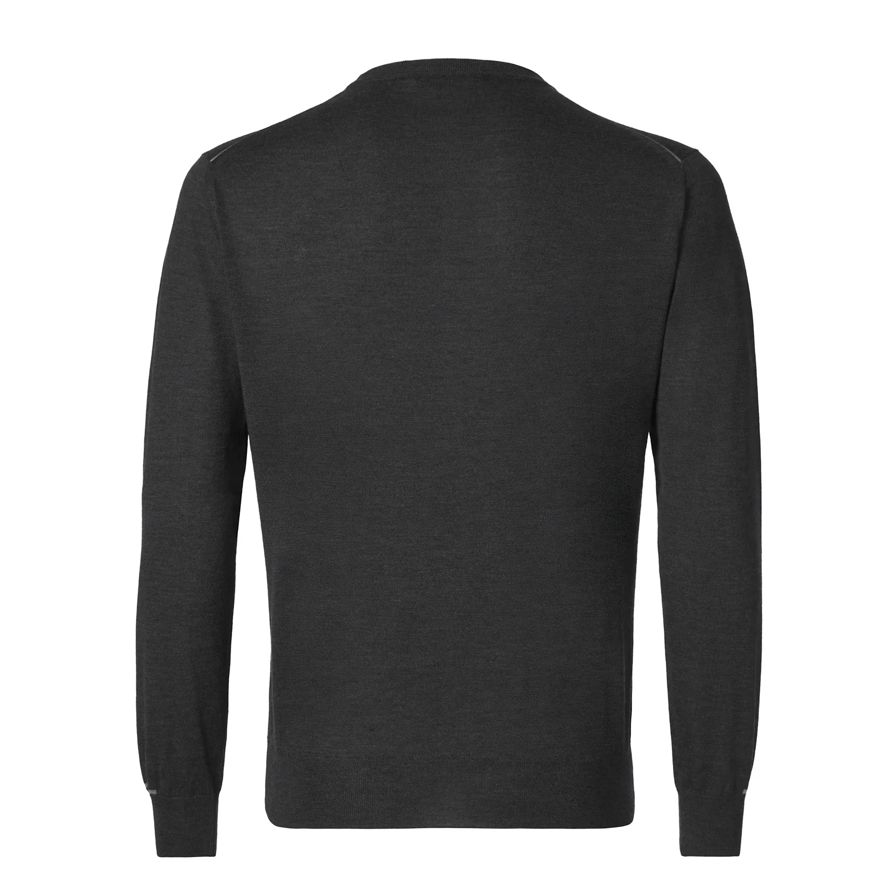 Crew-Neck Cashmere and Silk-Blend Sweater in Dark Grey