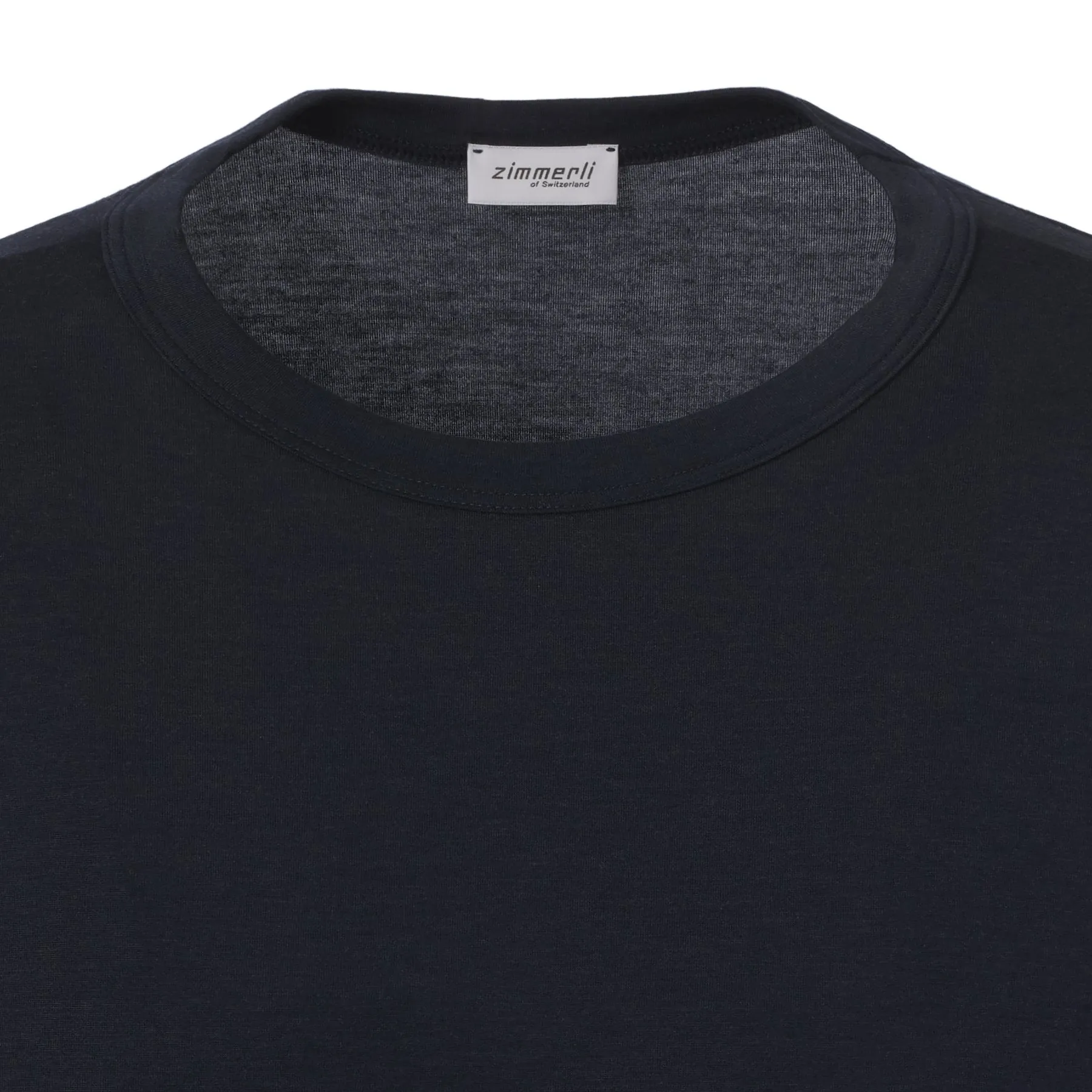 Crew-Neck T-Shirt with Long Sleeve in Dark Blue