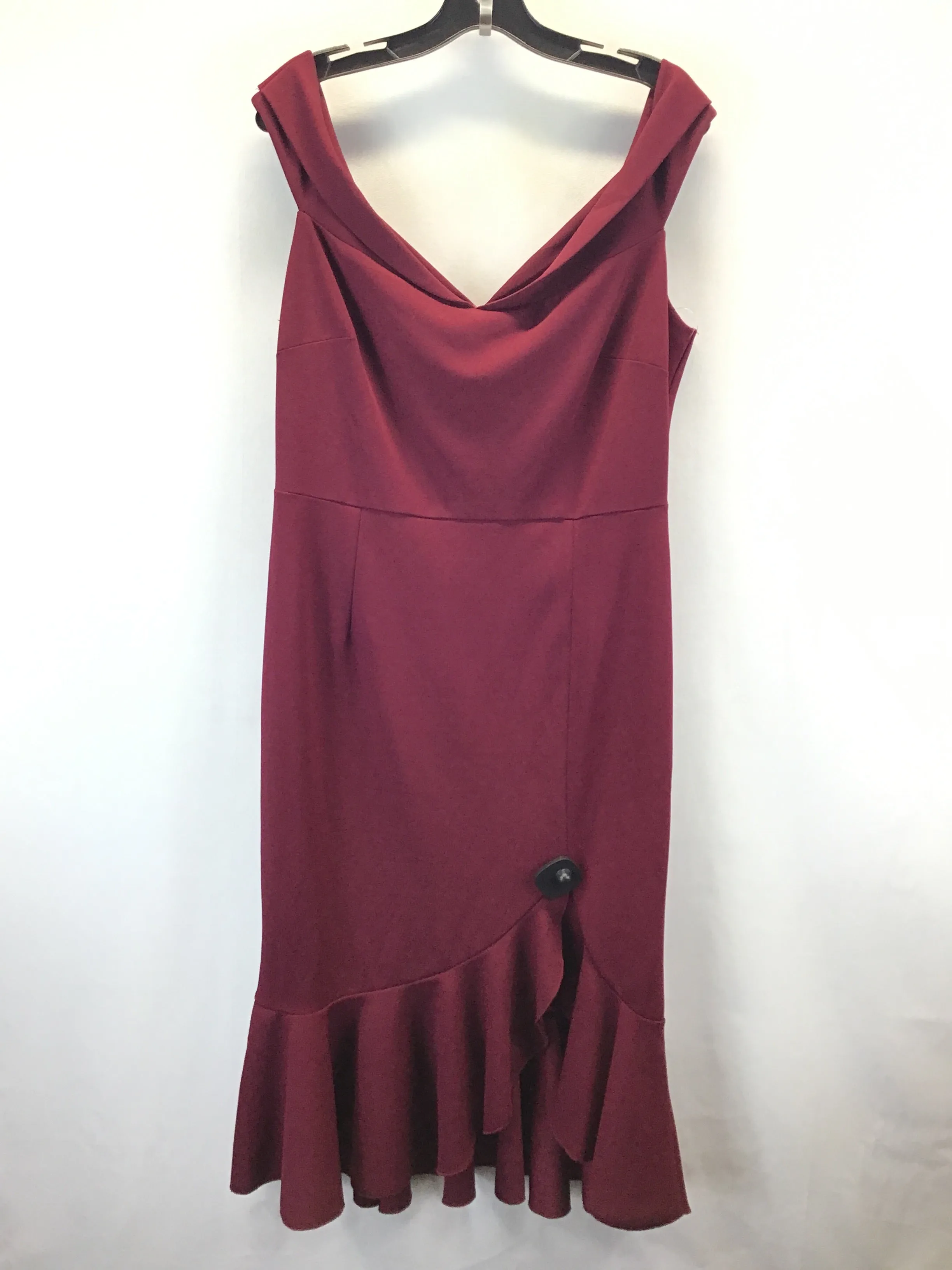 Dress Party Midi By Clothes Mentor In Red, Size: Xl