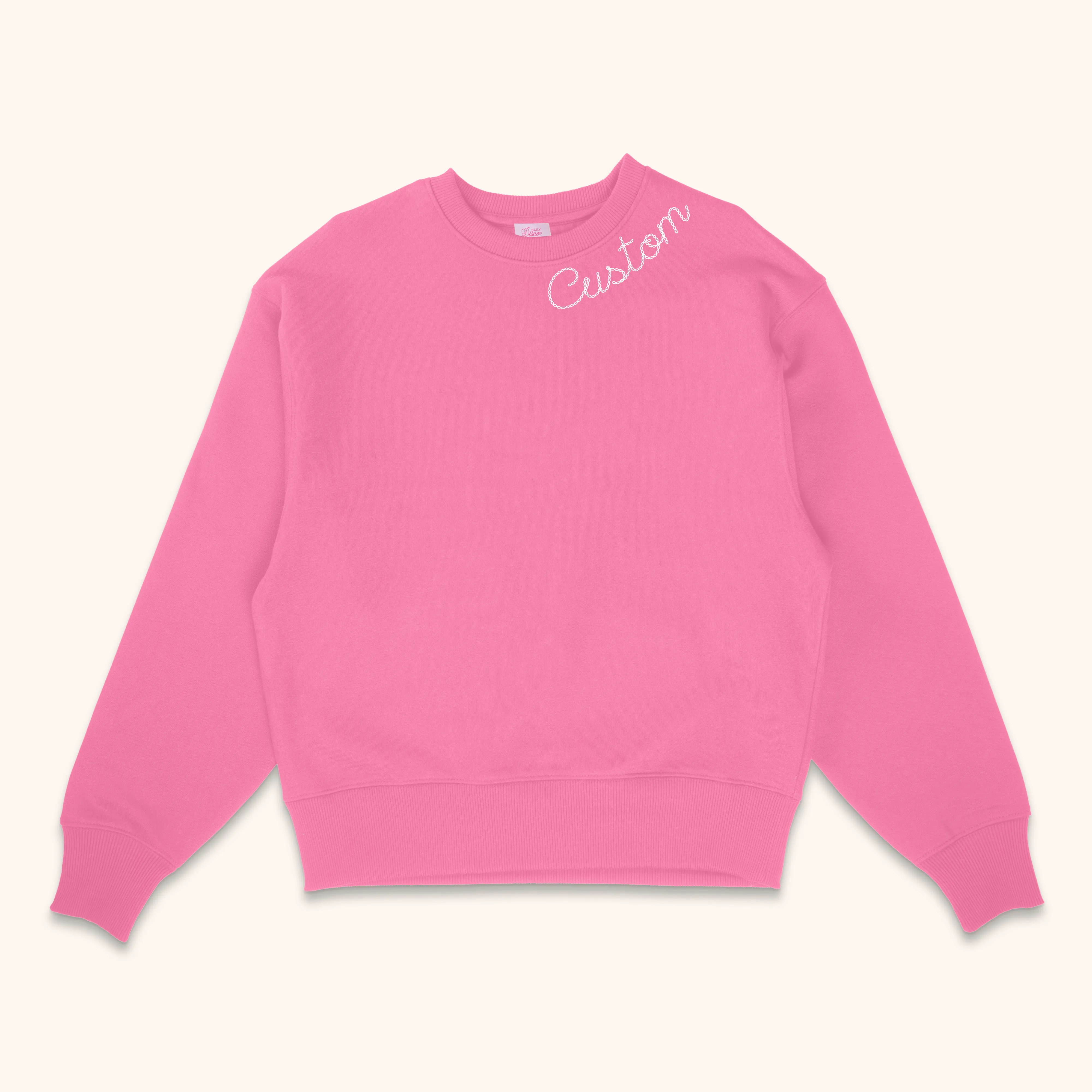 Embroidered Collar Custom Sweatshirt