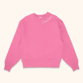 Embroidered Collar Custom Sweatshirt