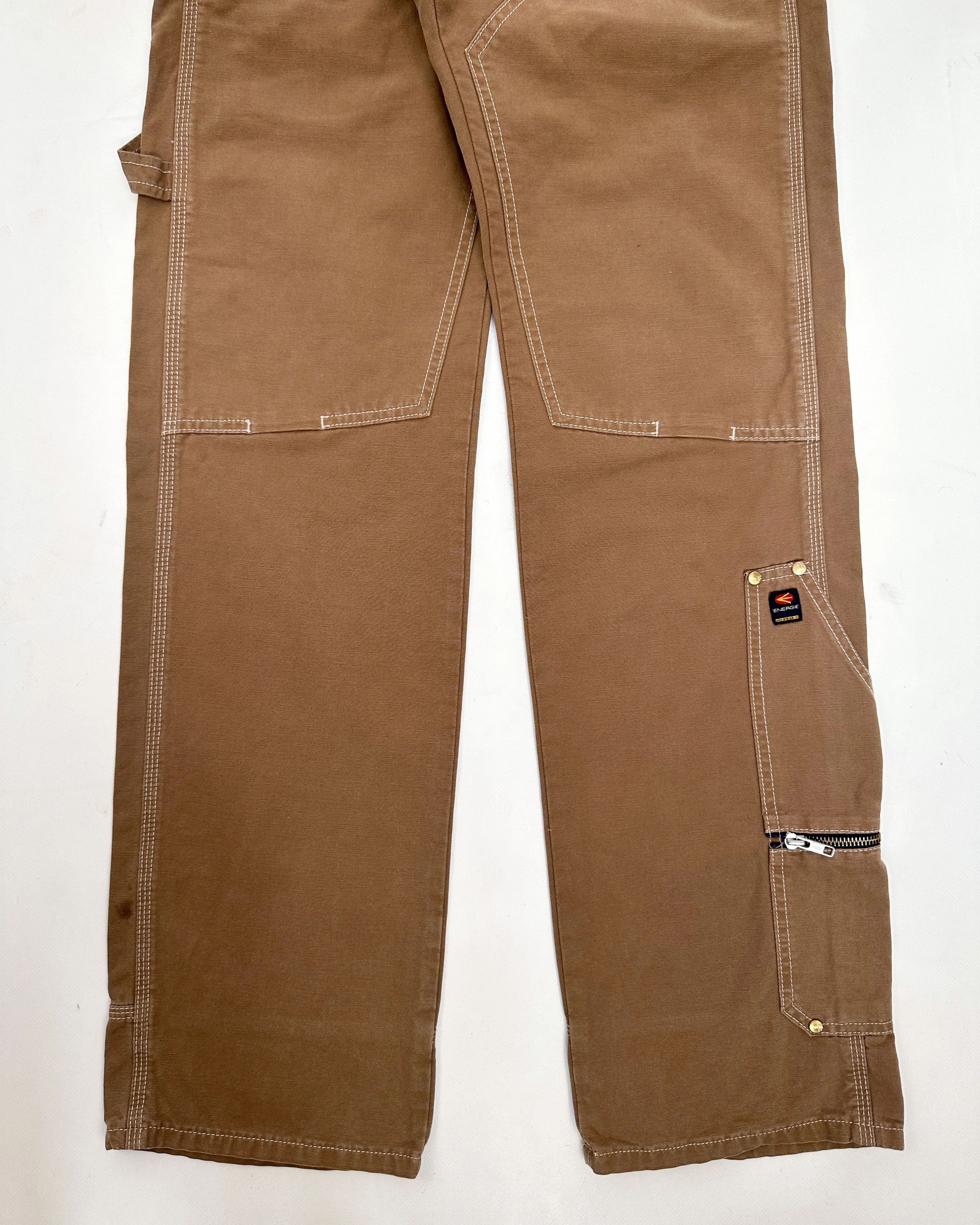 Energie Worker High Waist Brown Pants 1990's