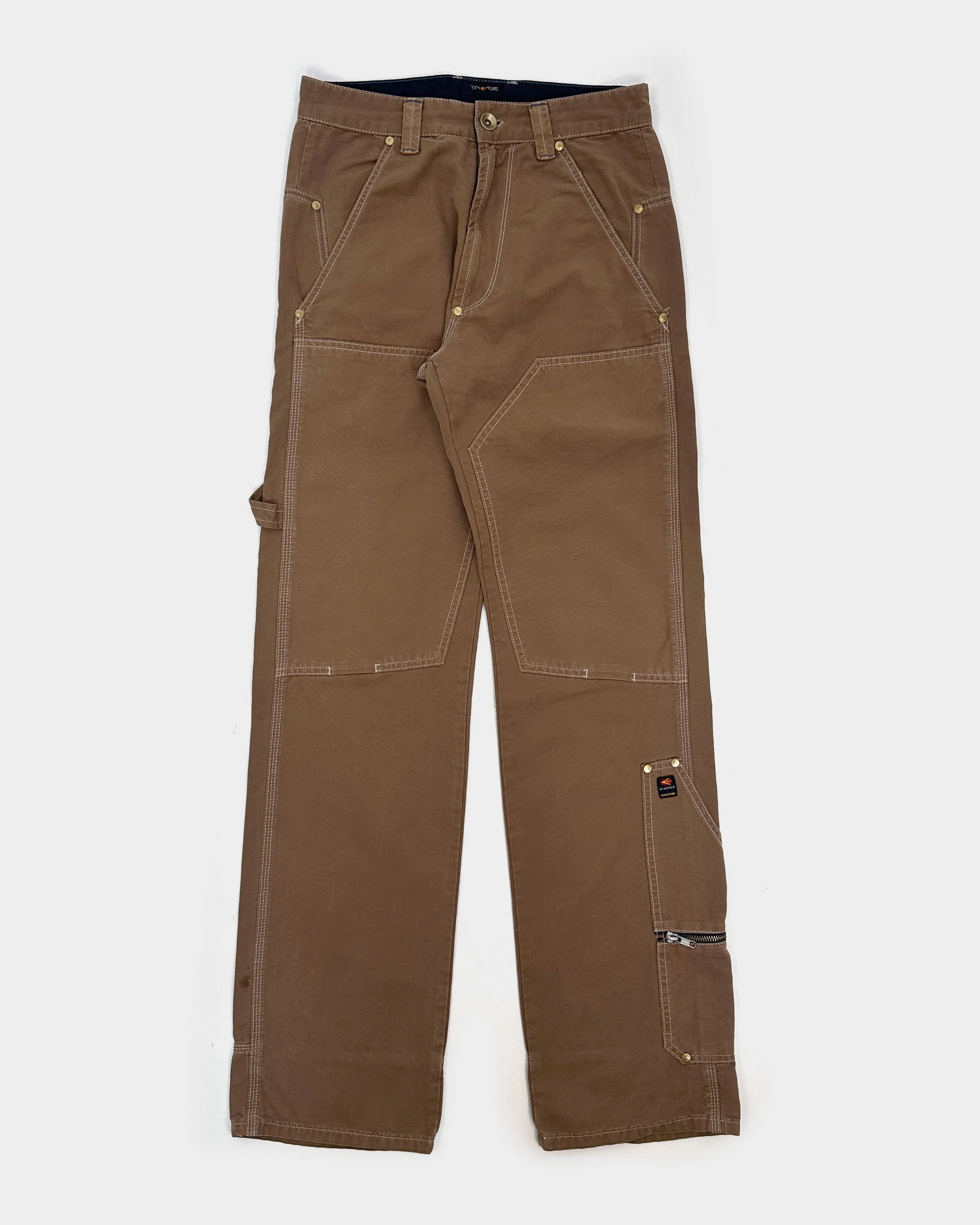 Energie Worker High Waist Brown Pants 1990's