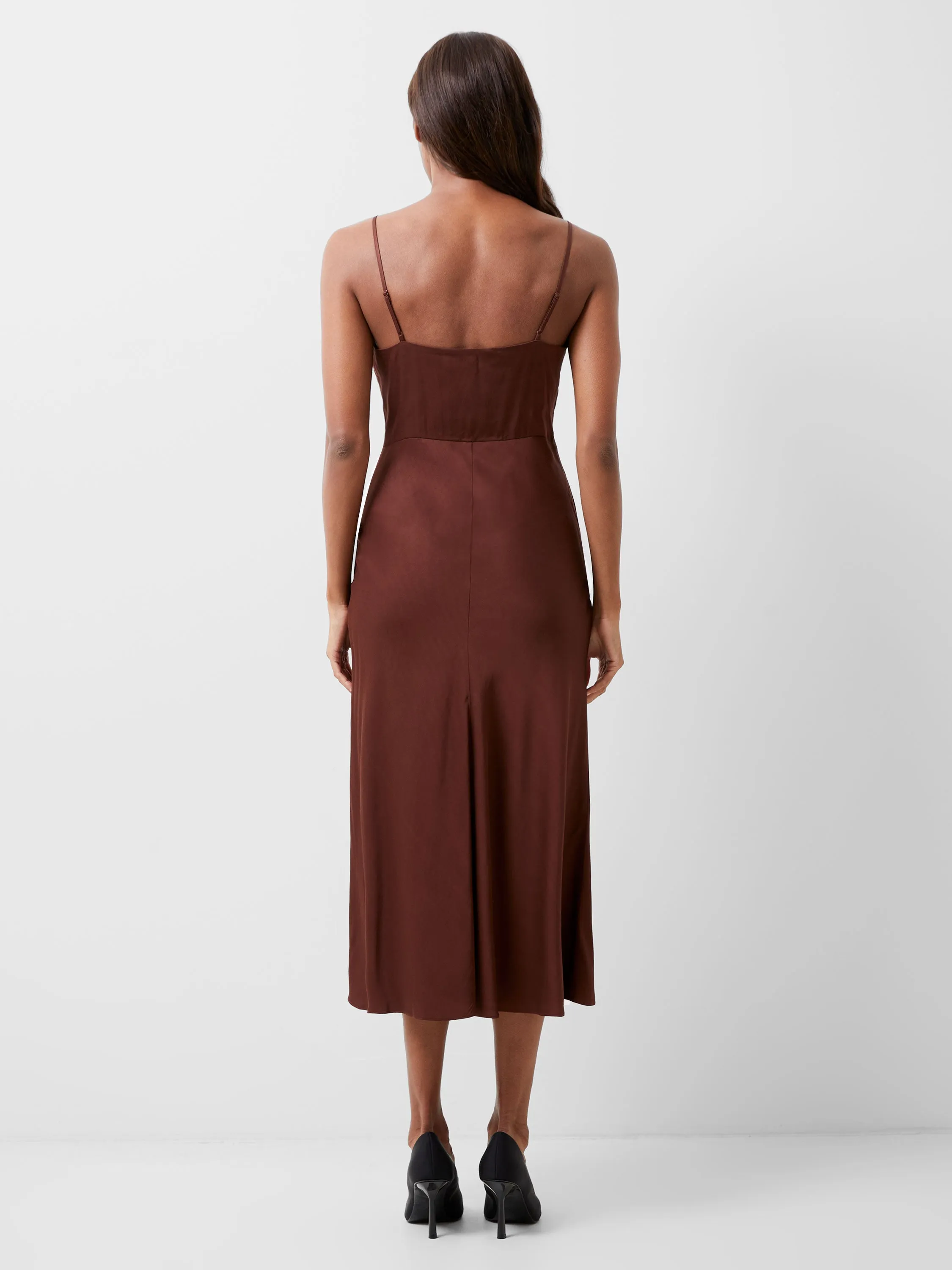 Ennis Satin Slip Midi Dress