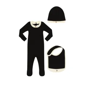 footie logo with hat - black