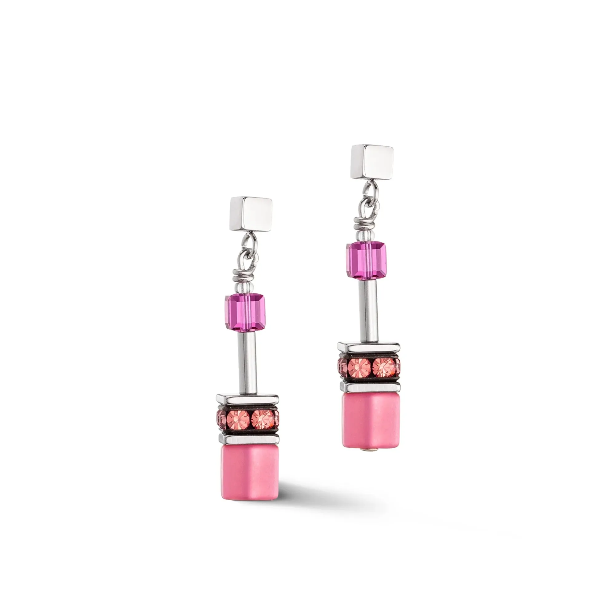 GeoCUBE Iconic Viva Magenta Earrings