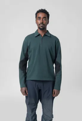 Half-Zip Polo Sweater Forest Green