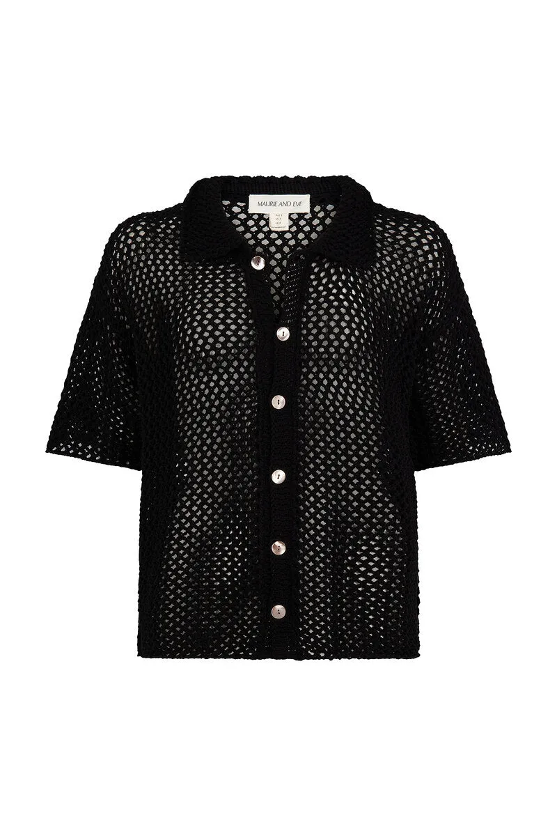 HEAT WAVE KNIT SHIRT - BLACK