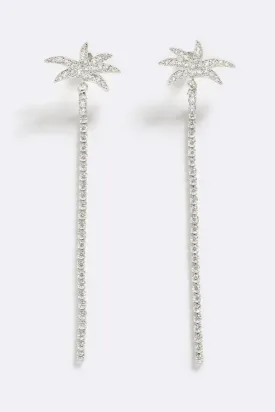 Heat Waves Fringe Earrings Silver