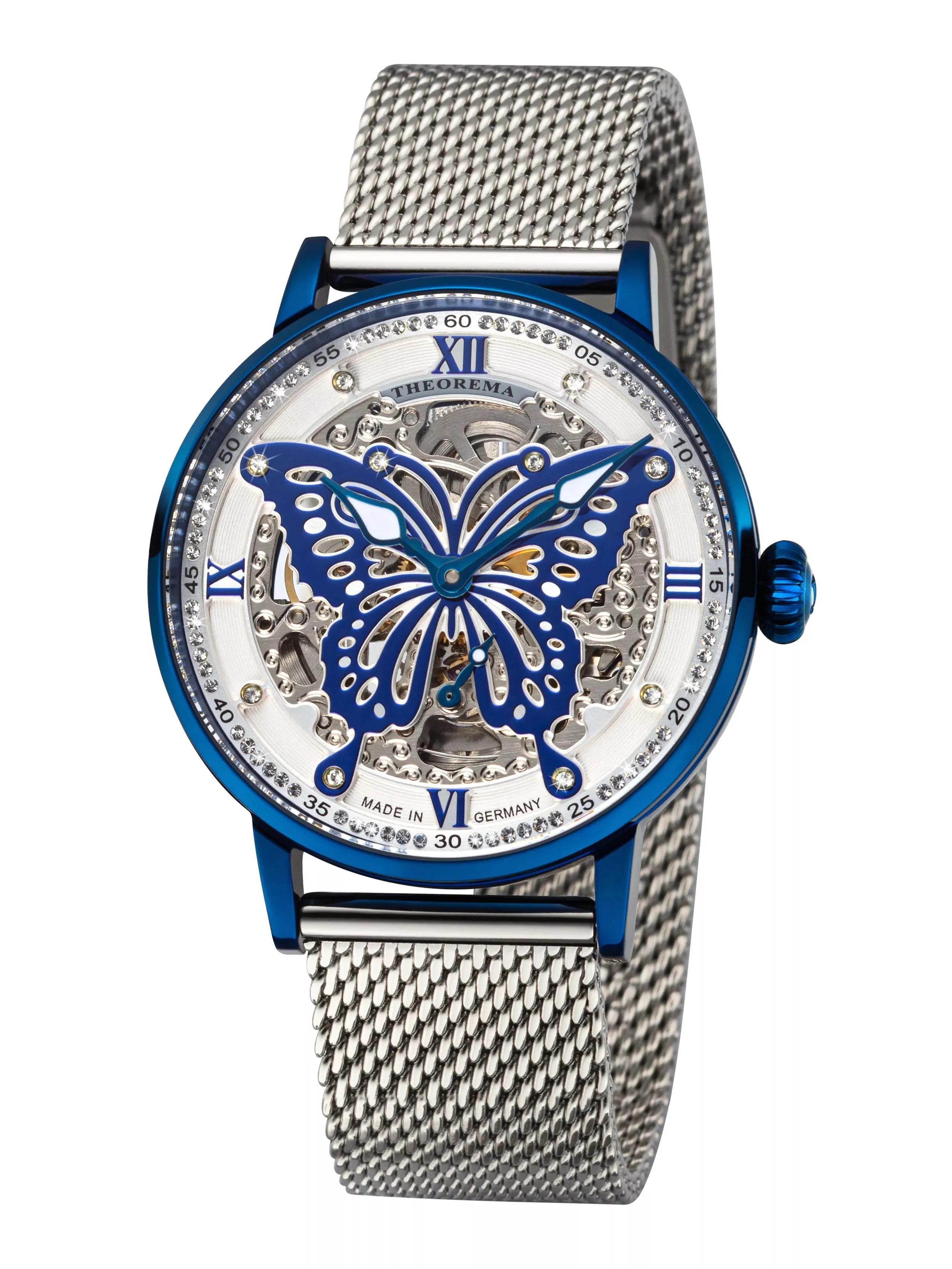 Madame Butterfly Theorema - GM-123-12 |Blue| Made in Germany with 82 Swarovski