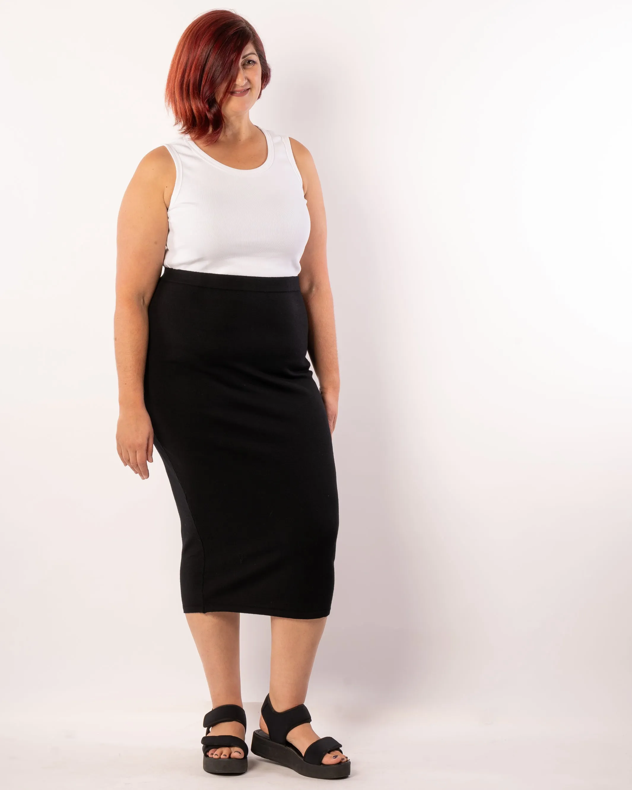 Make Me Feel Merino Knit Maxi Skirt - Black - LAST SIZE - M (18-20)