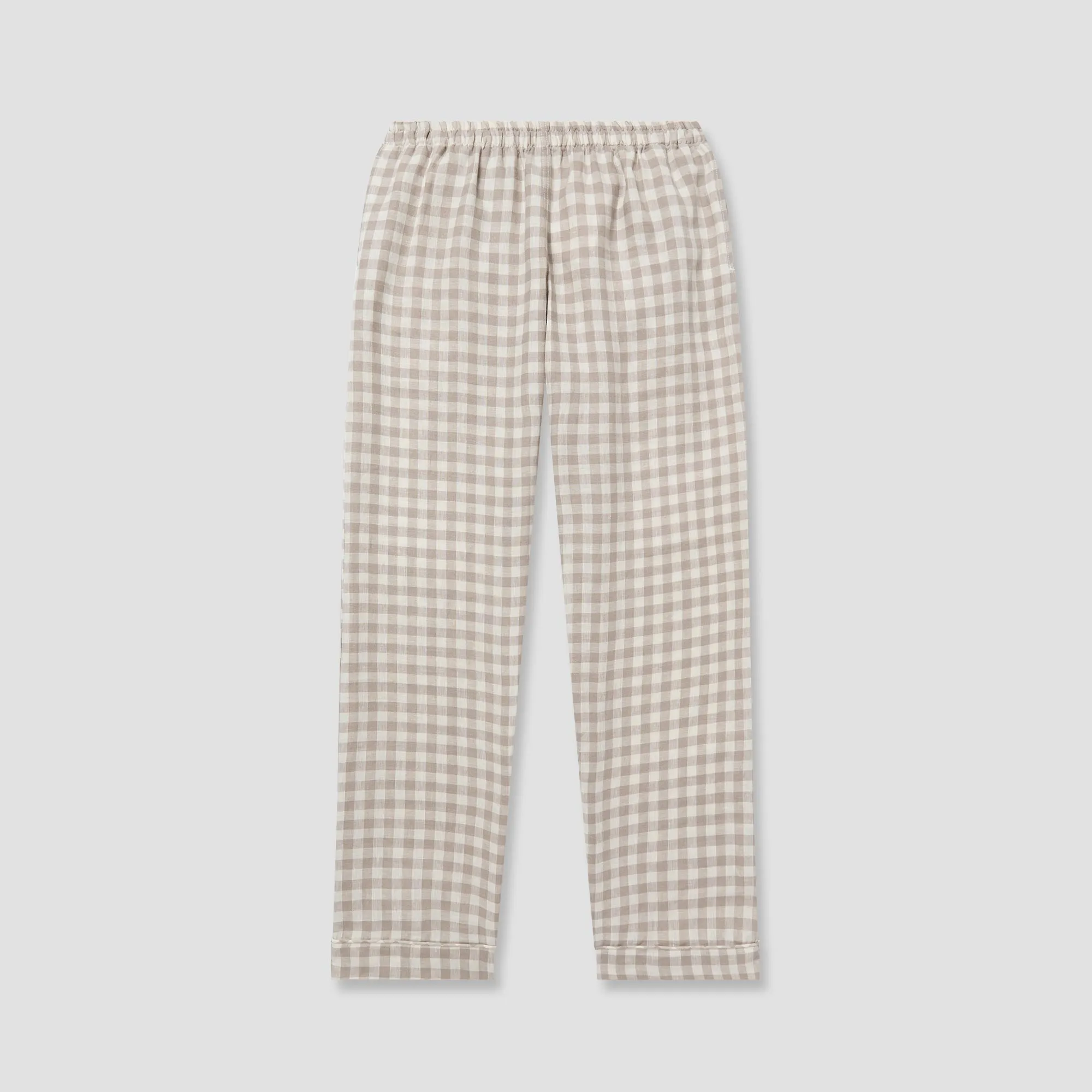 Men's Mushroom Gingham Pyjama Trousers