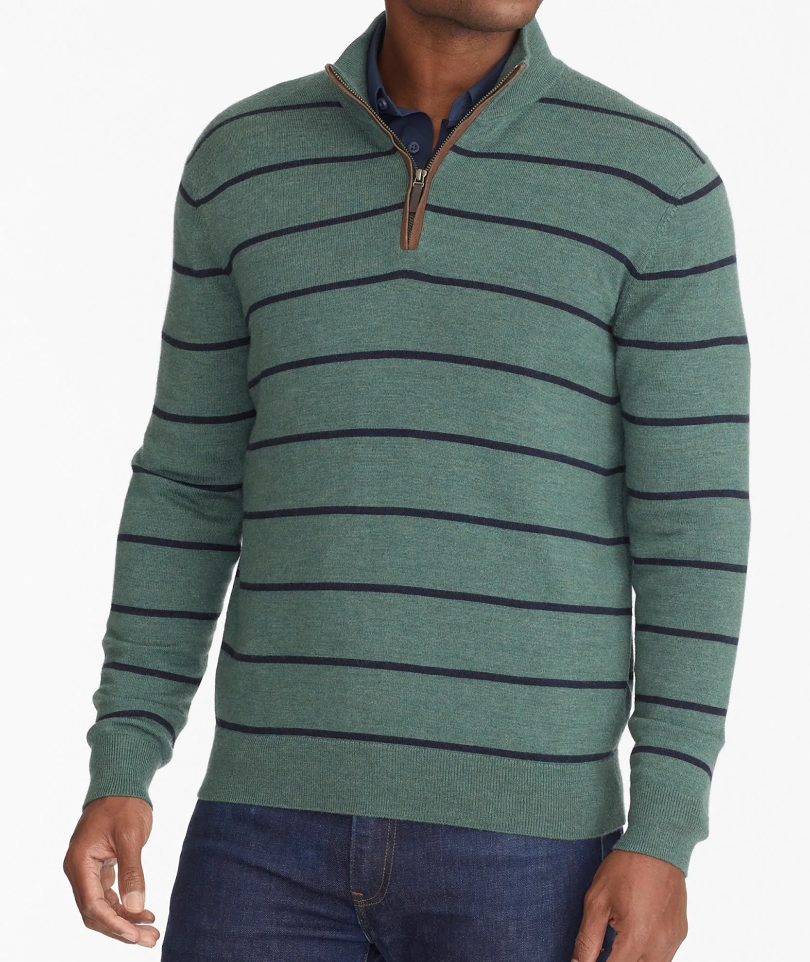 Merino Wool Quarter Zip Sweater