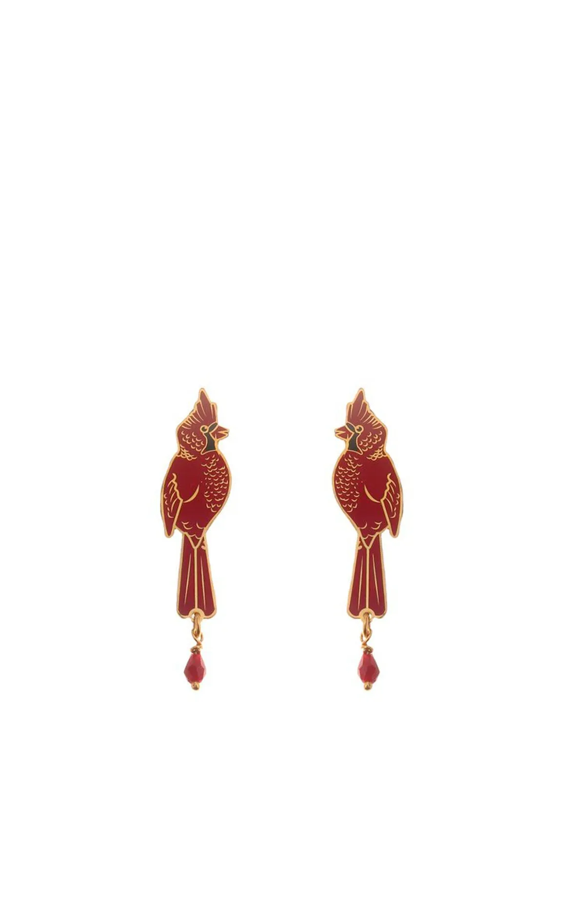 Mini Cardinals Long Earrings