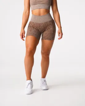 Mocha Snakeskin Seamless Shorts