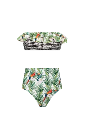 Parrots in Bloom 6-in-1 Ruffled Bikini Set