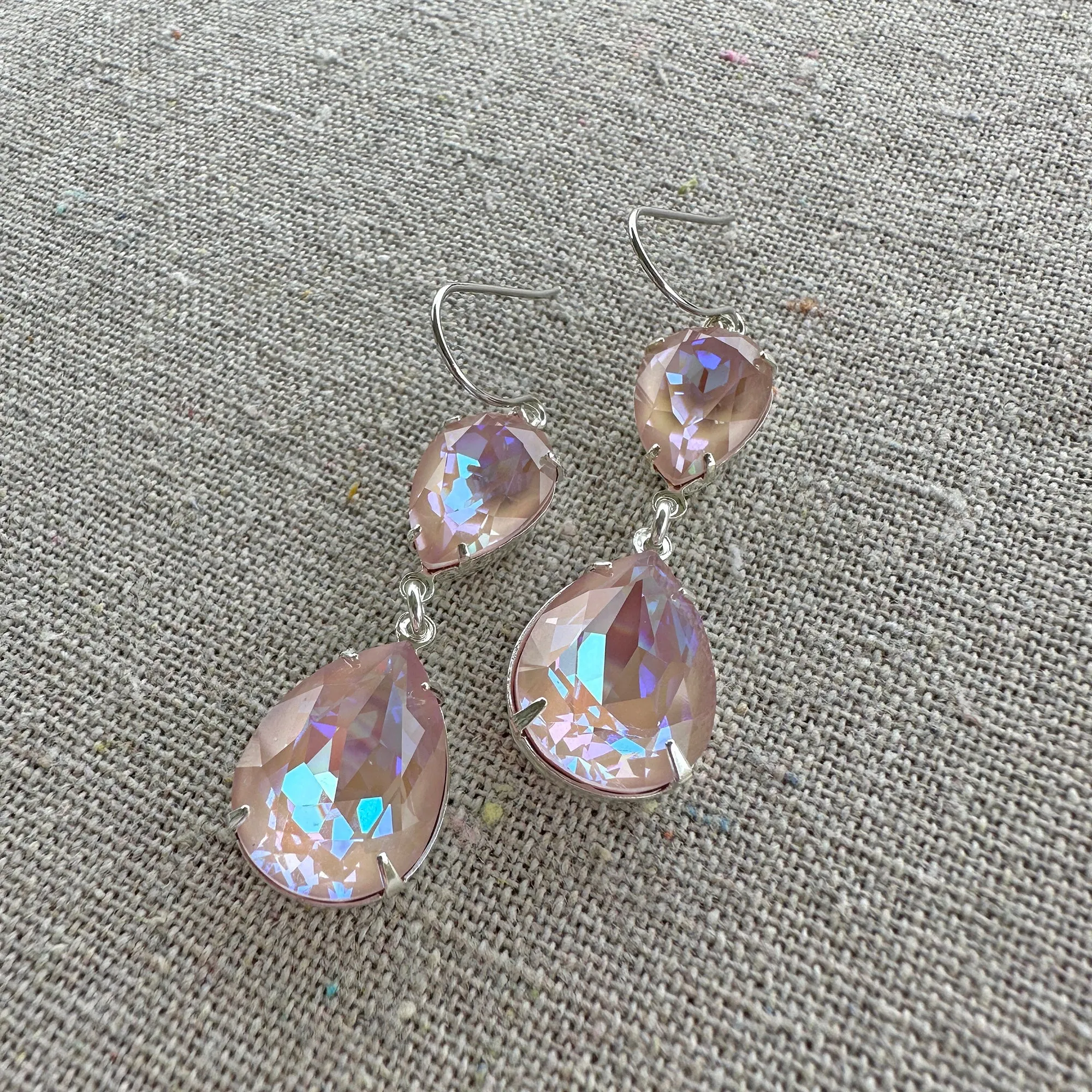 Pear Double Dangling Earrings