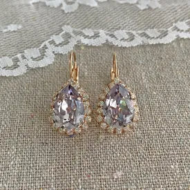 Pear Luxe Leverback Earrings