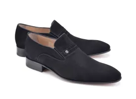 Pelle Suede Slip-On Loafer Black