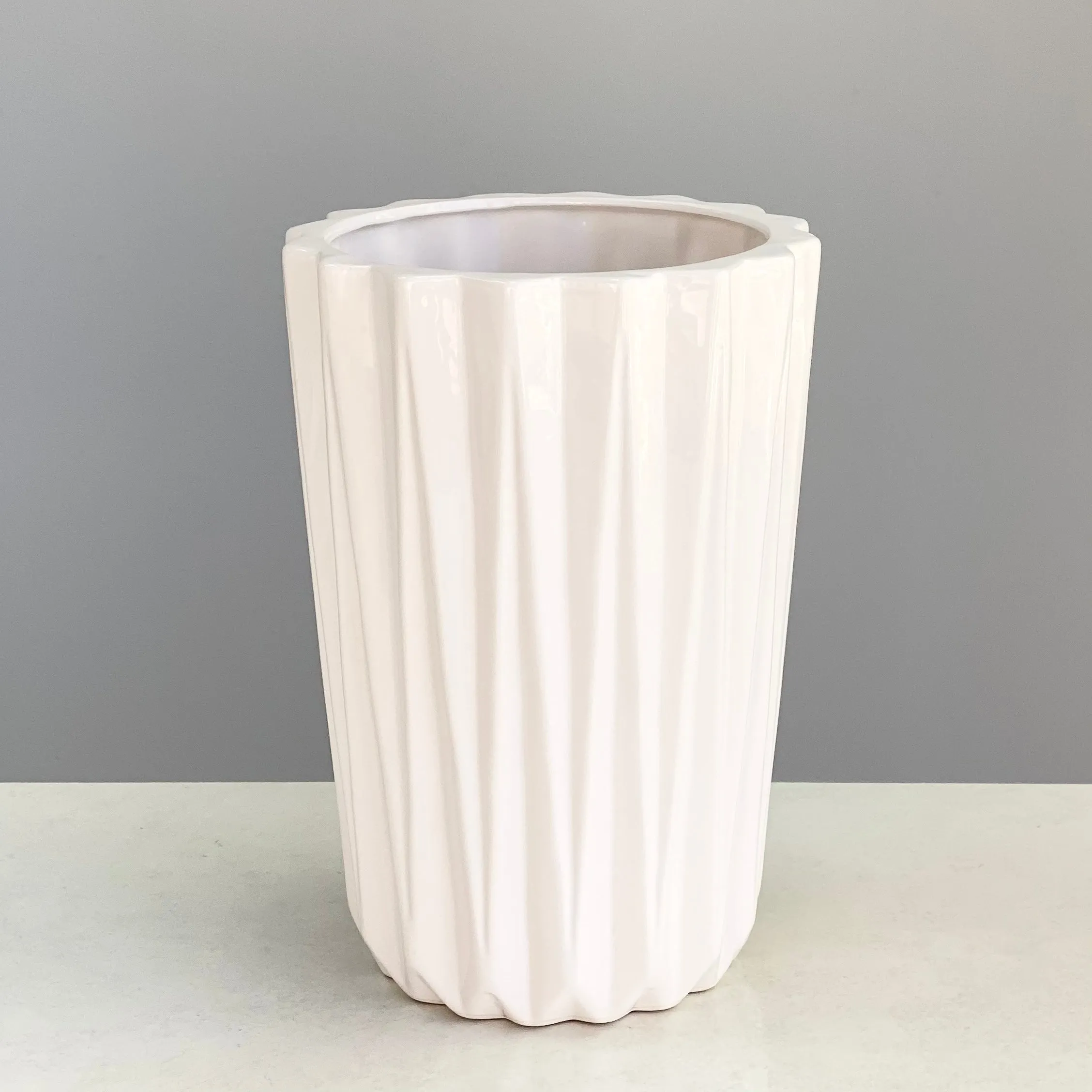 Porcelain Flower Vase White Small