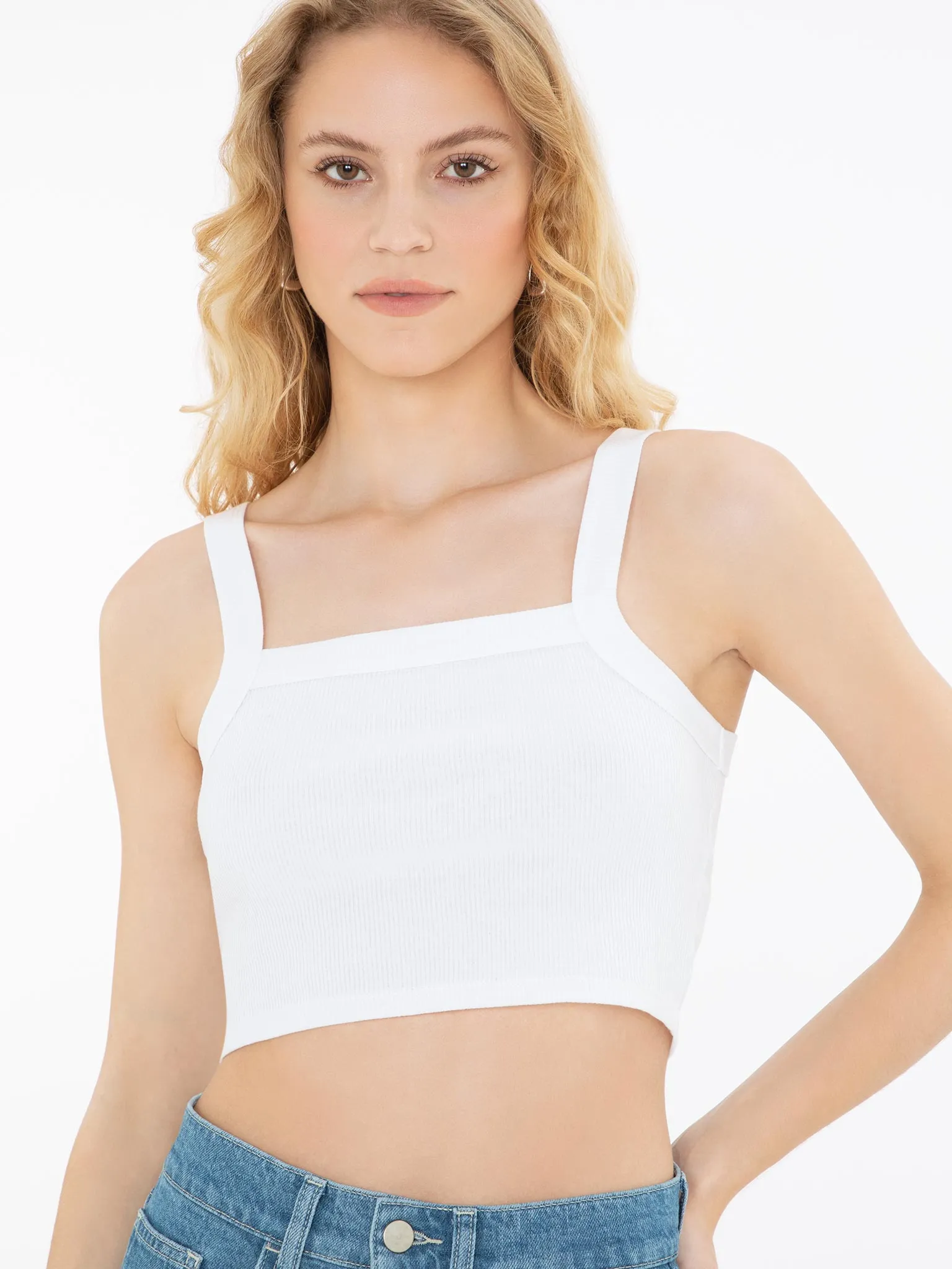 Rowan Cropped Top in White