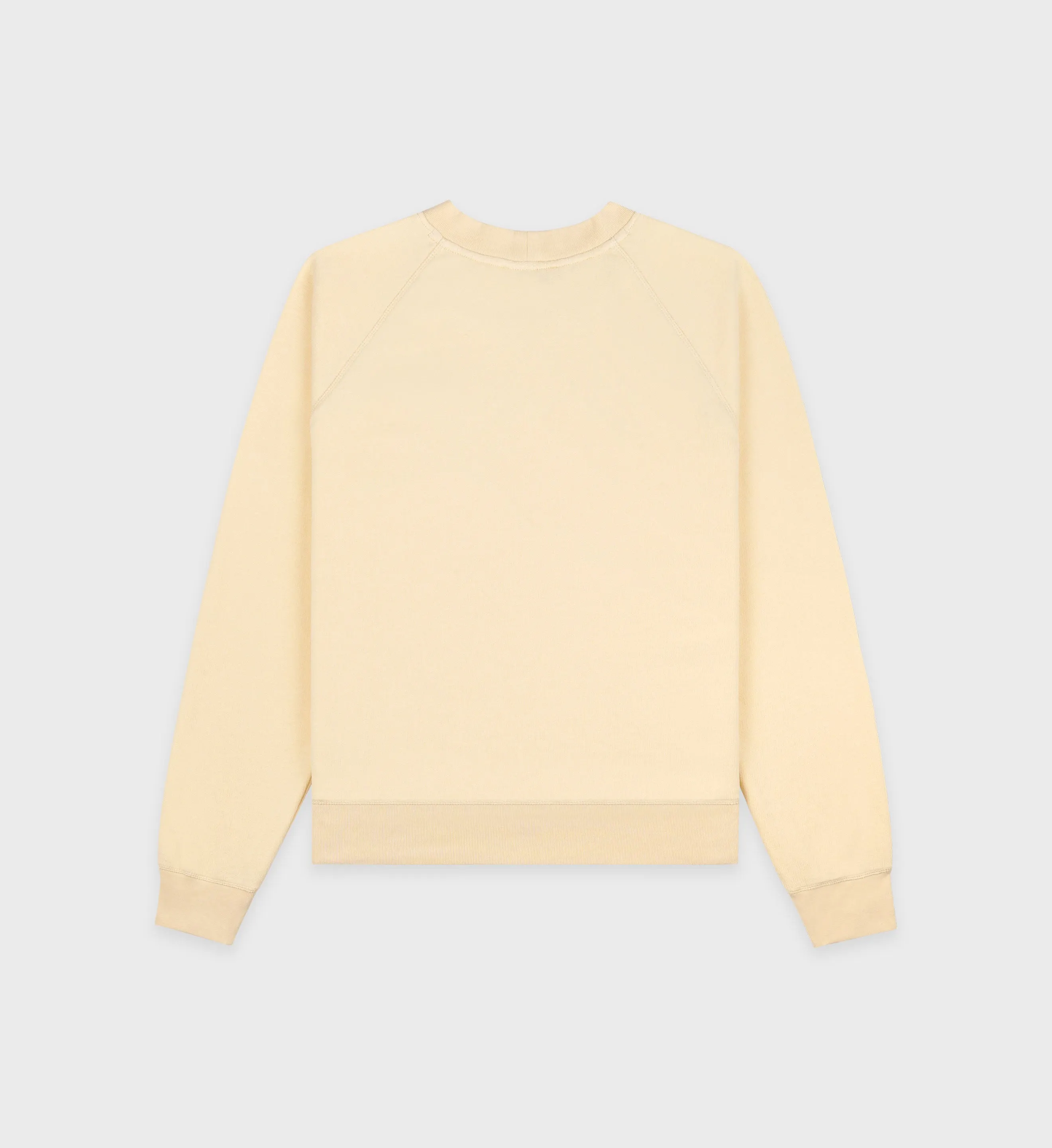 Serif Logo Soft Crewneck - Almond/Navy