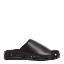 Squish Black Stud Slide Sandals