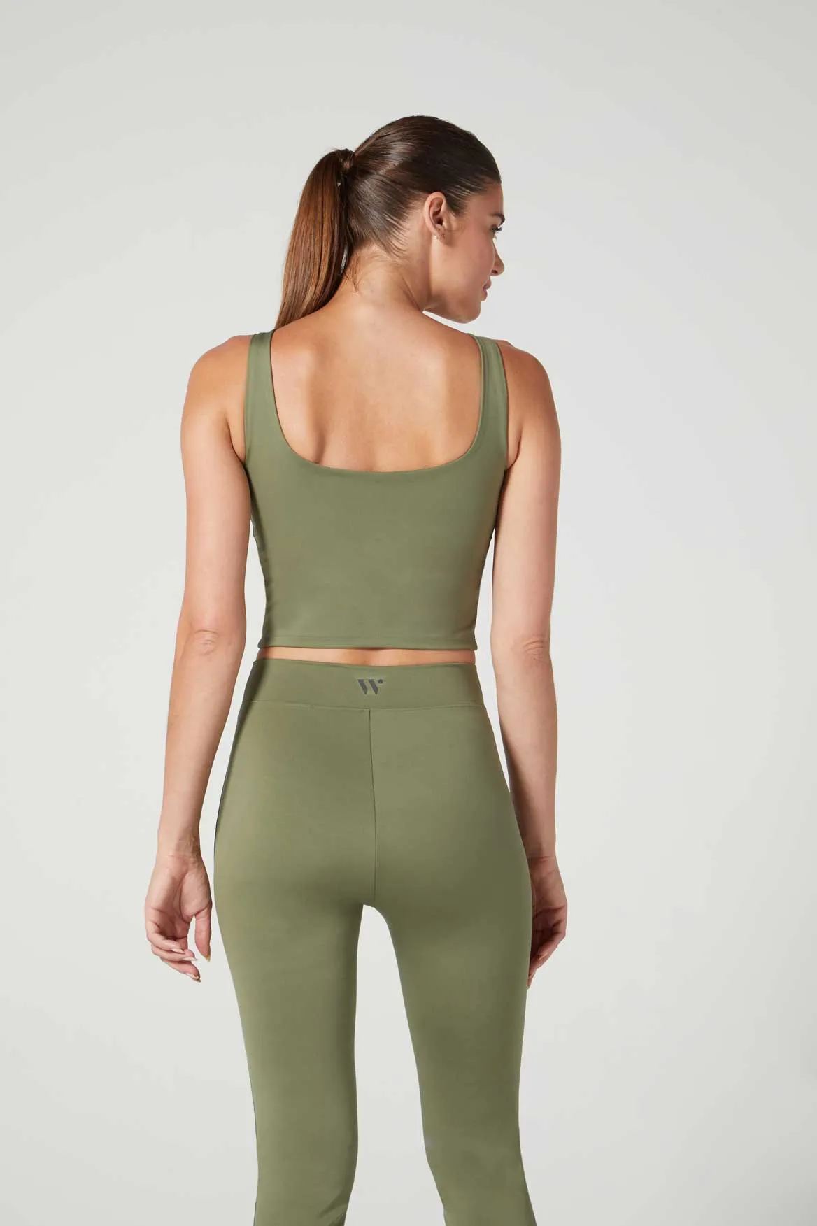 Thalia Cropped Tank Deep Lichen