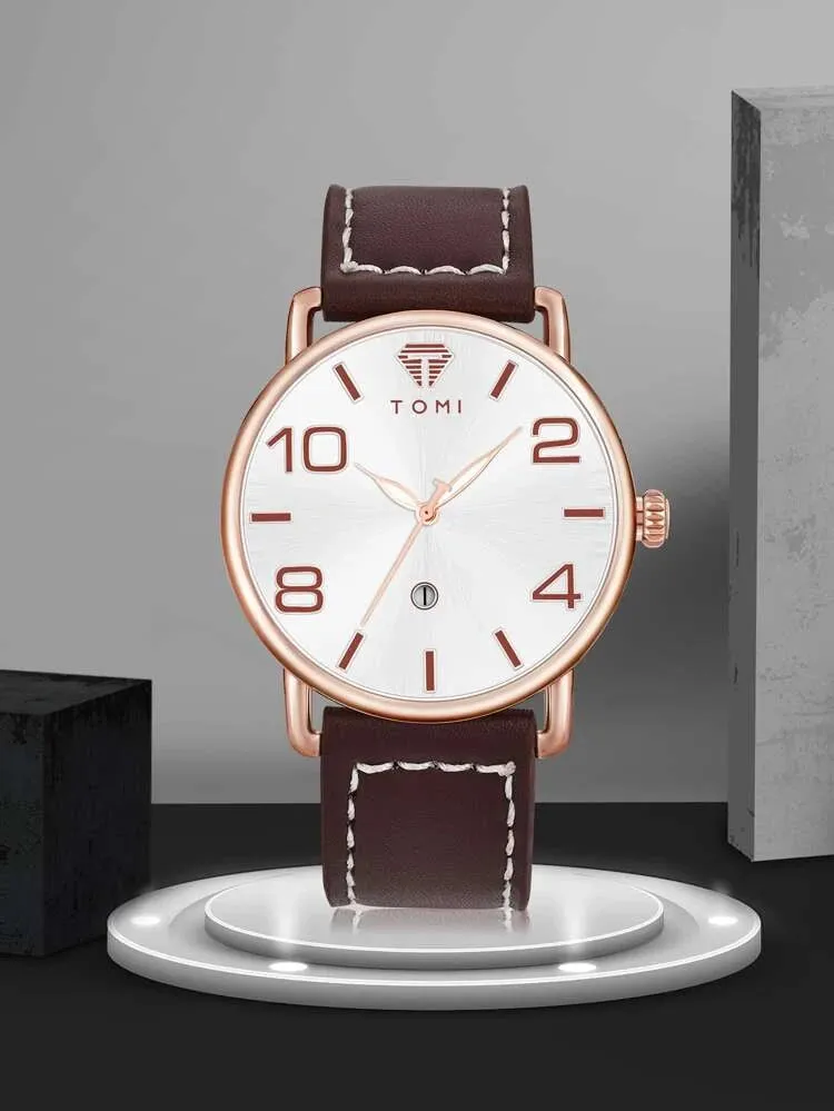 TOMI T-035 Men Wrist Watch Quartz Date Round Dial