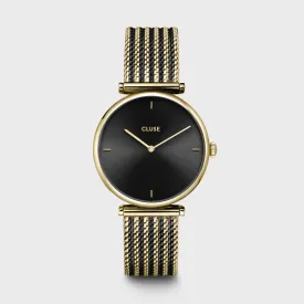 Triomphe Watch Mesh, Black, Gold colour