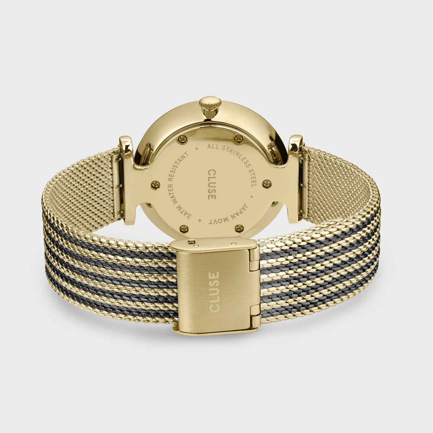 Triomphe Watch Mesh, Black, Gold colour