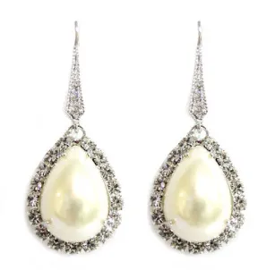 Vita Inlaid Pearl Drop Earrings