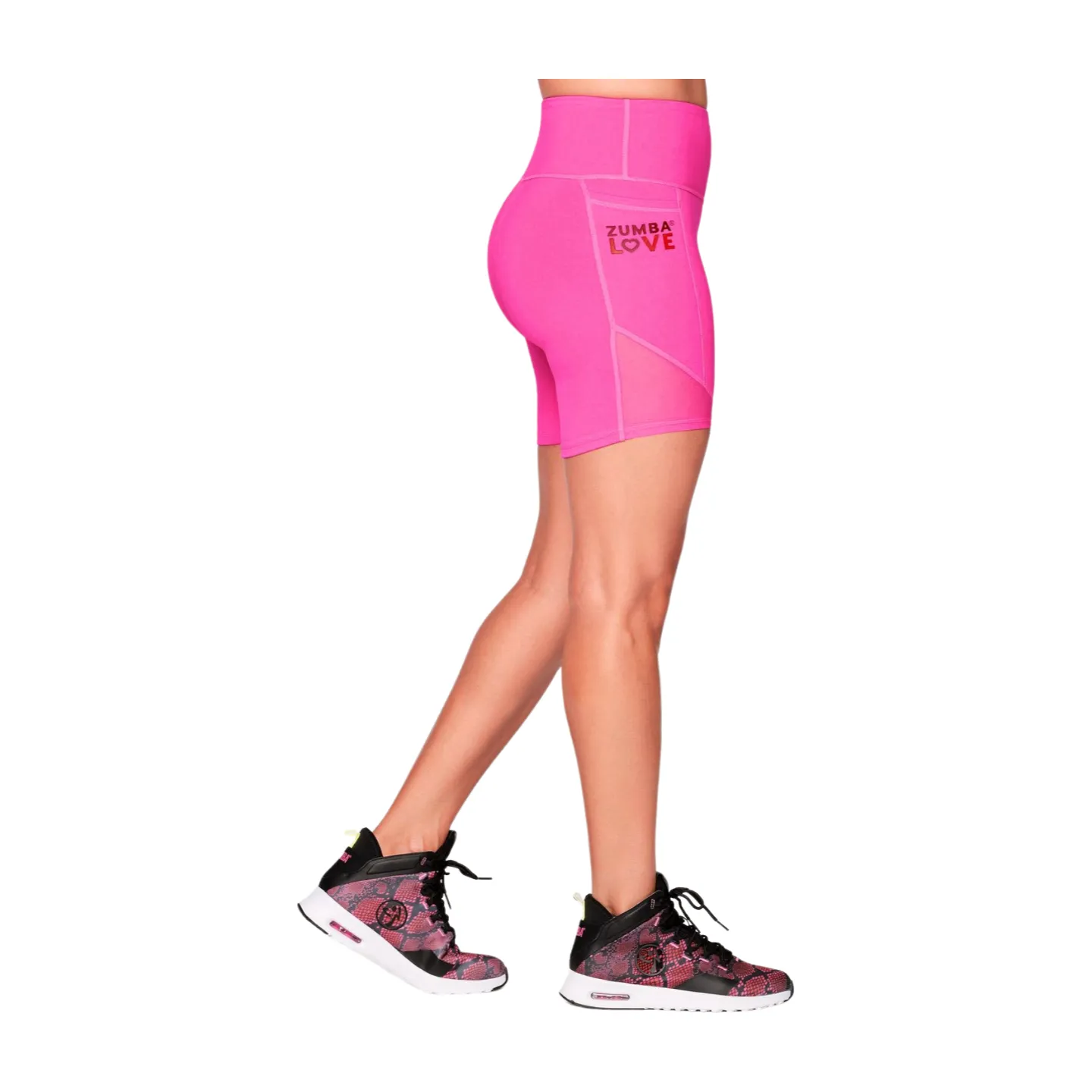 Zumba Glossin' High Waisted Biker Shorts (Special Order)